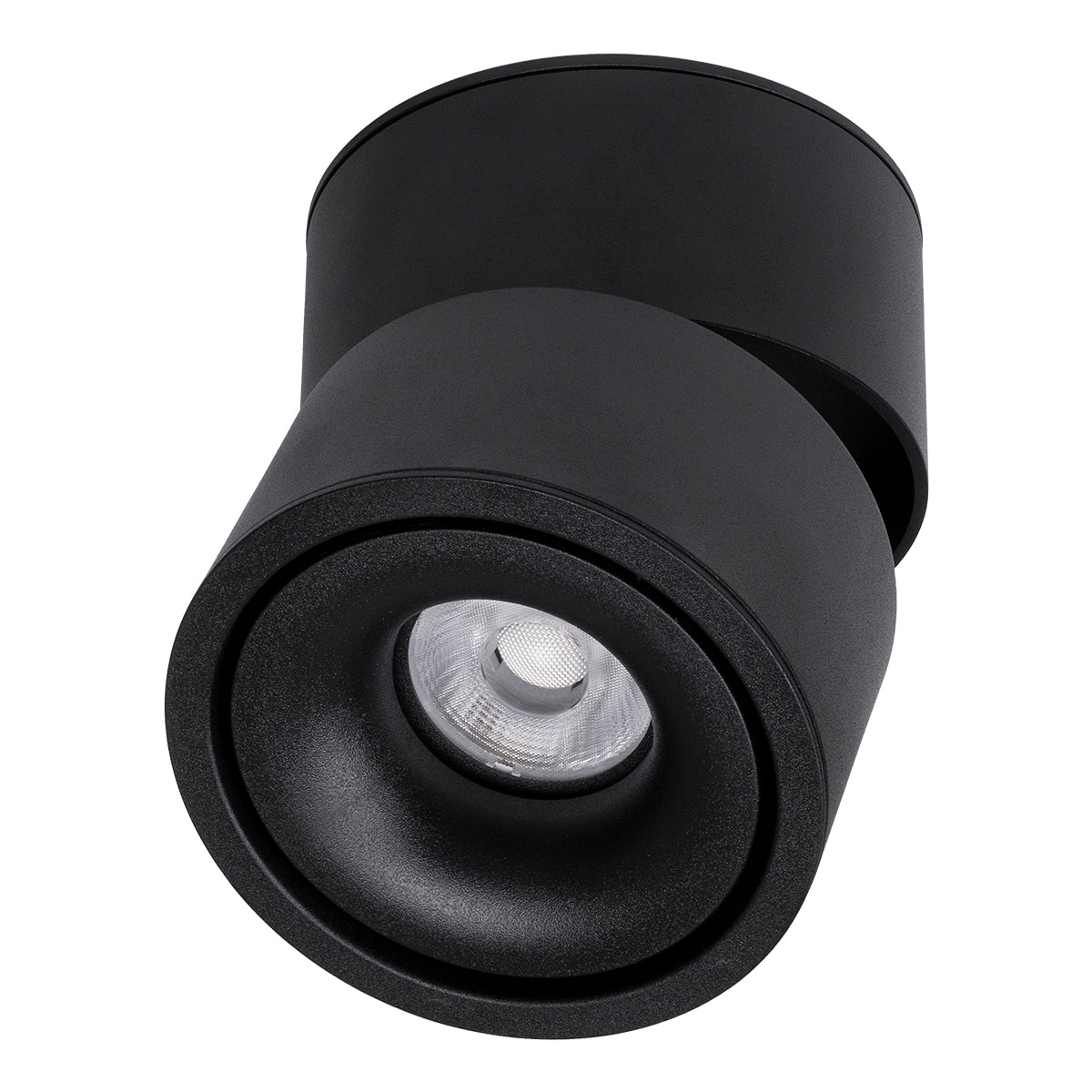 OMEGA-S 60300 Επιφανειακό LED Spot Downlight Φ10cm 12W 1560lm 36° AC 220-240V IP20 Φ10 x Υ10.5cm - Στρόγγυλο - Μαύρο - Φυσικό Λευκό 4500K - Bridgelux COB