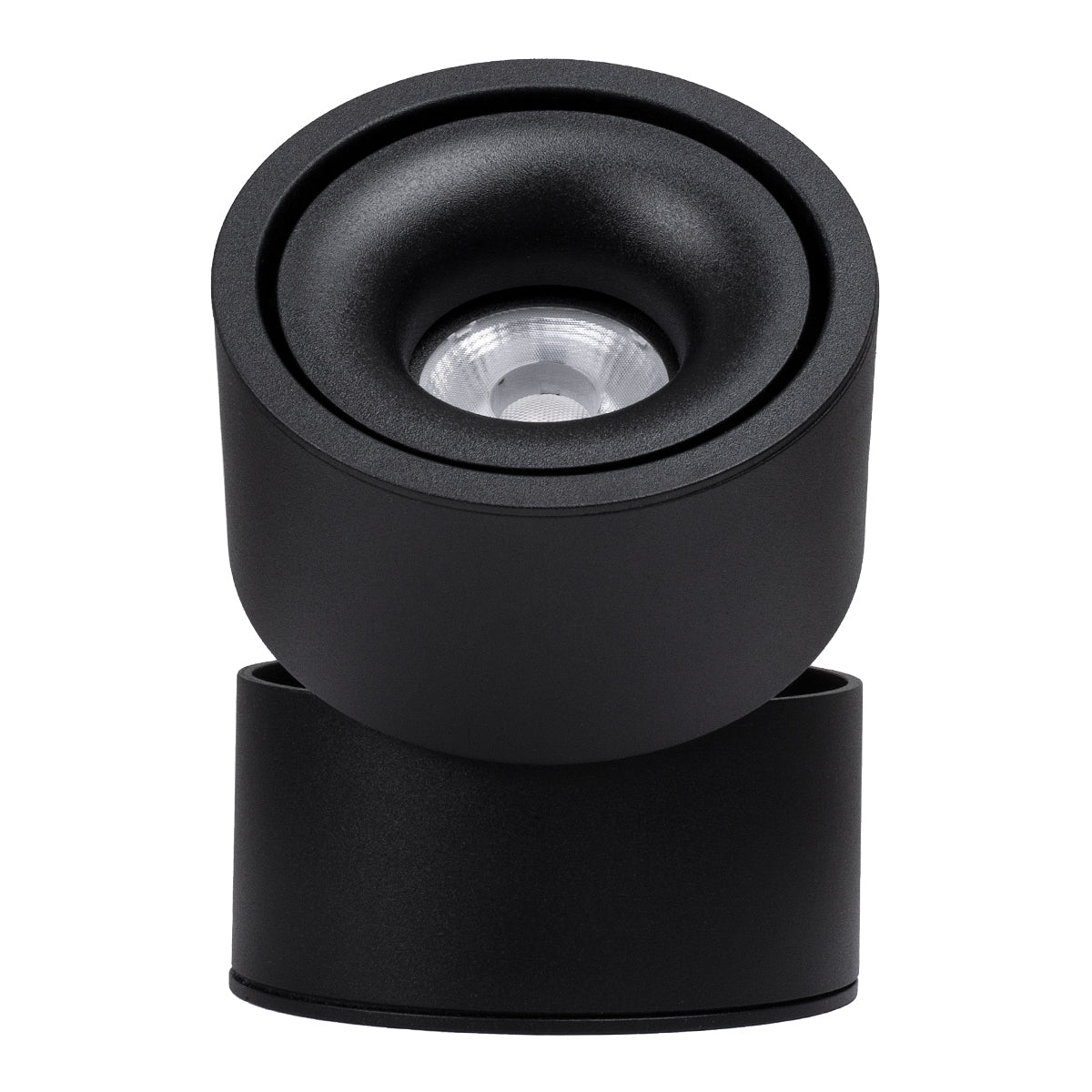 OMEGA-S 60300 Επιφανειακό LED Spot Downlight Φ10cm 12W 1560lm 36° AC 220-240V IP20 Φ10 x Υ10.5cm - Στρόγγυλο - Μαύρο - Φυσικό Λευκό 4500K - Bridgelux COB