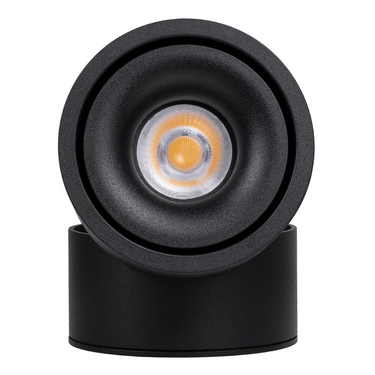 OMEGA-S 60301 Κινούμενο Downlight Σποτ LED 12W 1500lm 36° AC 220-240V IP20 Θερμό Λευκό 2700K - Bridgelux COB Chip & TÜV SÜD Driver - Μαύρο Ματ - Μ10 x Π10 x Υ10.5