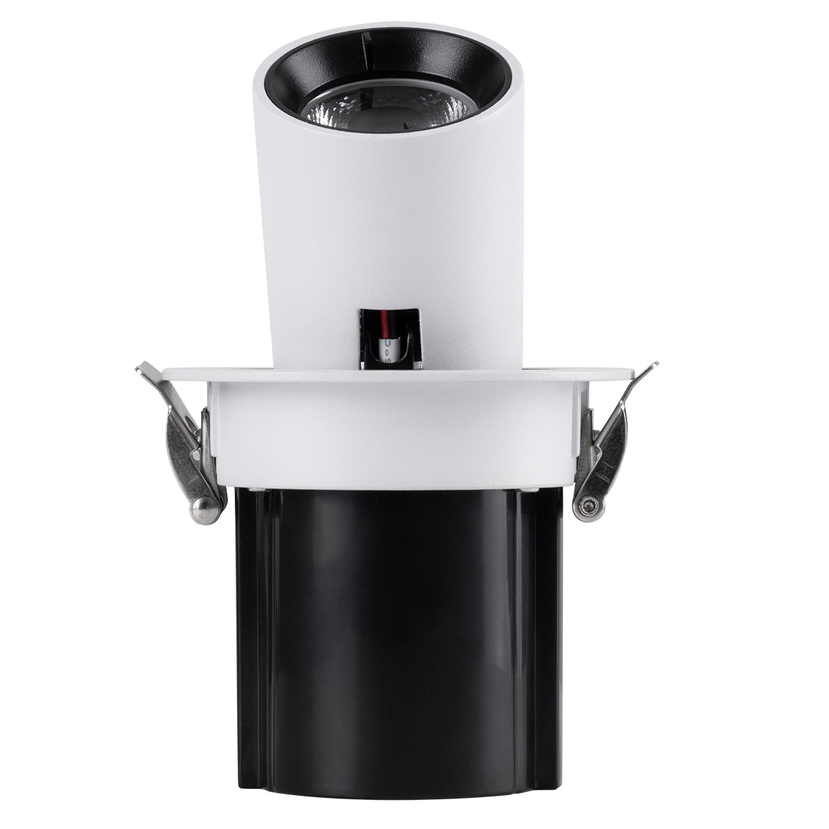 VIRGO-S 60302 Χωνευτό LED Spot Downlight TrimLess Φ9cm 7W 910lm 36° AC 220-240V IP20 Φ9cm x Υ9cm - Στρόγγυλο - Λευκό με Μαύρο Κάτοπτρο - Φυσικό Λευκό 4500K - Bridgelux COB