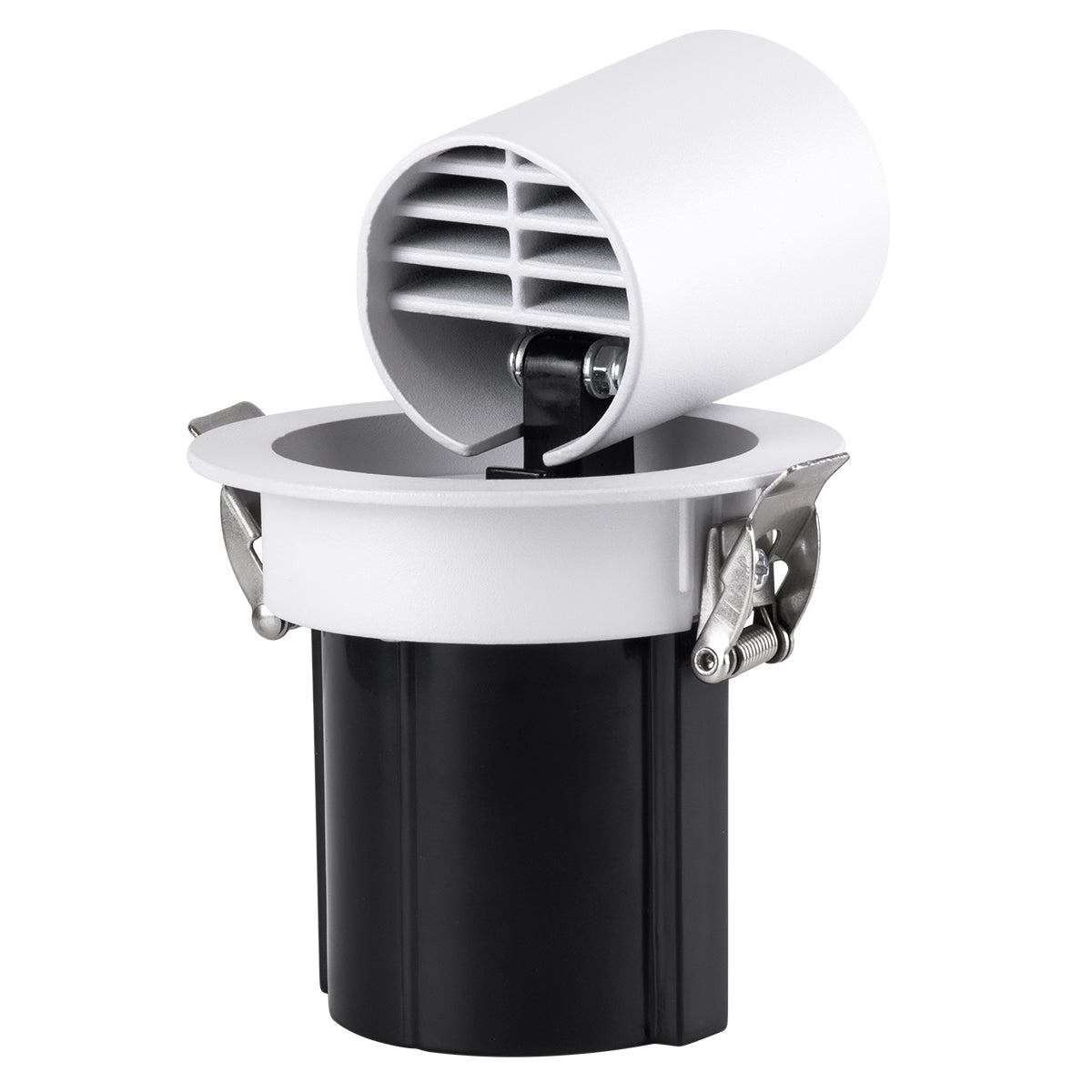 VIRGO-S 60303 Χωνευτό LED Spot Downlight TrimLess Φ9cm 7W 875lm 36° AC 220-240V IP20 Φ9cm x Υ9cm - Στρόγγυλο - Λευκό με Μαύρο Κάτοπτρο - Θερμό Λευκό 2700K - Bridgelux COB