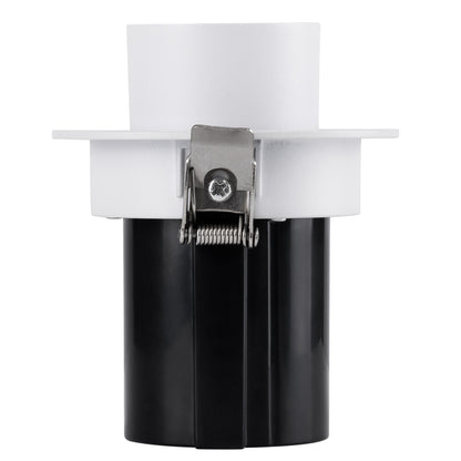 VIRGO-S 60303 Χωνευτό LED Spot Downlight TrimLess Φ9cm 7W 875lm 36° AC 220-240V IP20 Φ9cm x Υ9cm - Στρόγγυλο - Λευκό με Μαύρο Κάτοπτρο - Θερμό Λευκό 2700K - Bridgelux COB