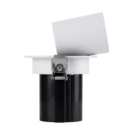 VIRGO-S 60303 Χωνευτό LED Spot Downlight TrimLess Φ9cm 7W 875lm 36° AC 220-240V IP20 Φ9cm x Υ9cm - Στρόγγυλο - Λευκό με Μαύρο Κάτοπτρο - Θερμό Λευκό 2700K - Bridgelux COB