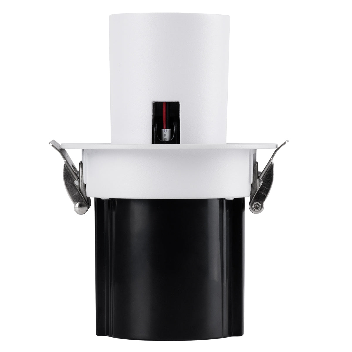 VIRGO-S 60303 Χωνευτό LED Spot Downlight TrimLess Φ9cm 7W 875lm 36° AC 220-240V IP20 Φ9cm x Υ9cm - Στρόγγυλο - Λευκό με Μαύρο Κάτοπτρο - Θερμό Λευκό 2700K - Bridgelux COB