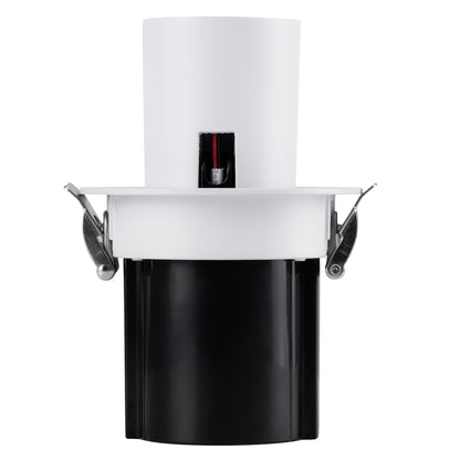 VIRGO-S 60303 Χωνευτό LED Spot Downlight TrimLess Φ9cm 7W 875lm 36° AC 220-240V IP20 Φ9cm x Υ9cm - Στρόγγυλο - Λευκό με Μαύρο Κάτοπτρο - Θερμό Λευκό 2700K - Bridgelux COB