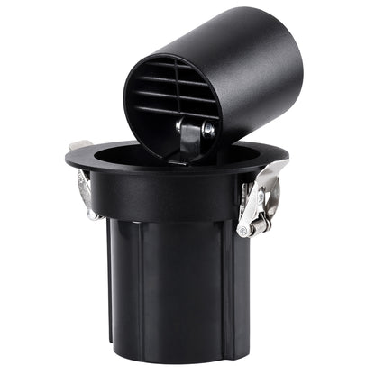 VIRGO-S 60304 Χωνευτό LED Spot Downlight TrimLess Φ9cm 7W 910lm 36° AC 220-240V IP20 Φ9cm x Υ9cm - Στρόγγυλο - Μαύρο - Φυσικό Λευκό 4500K - Bridgelux COB