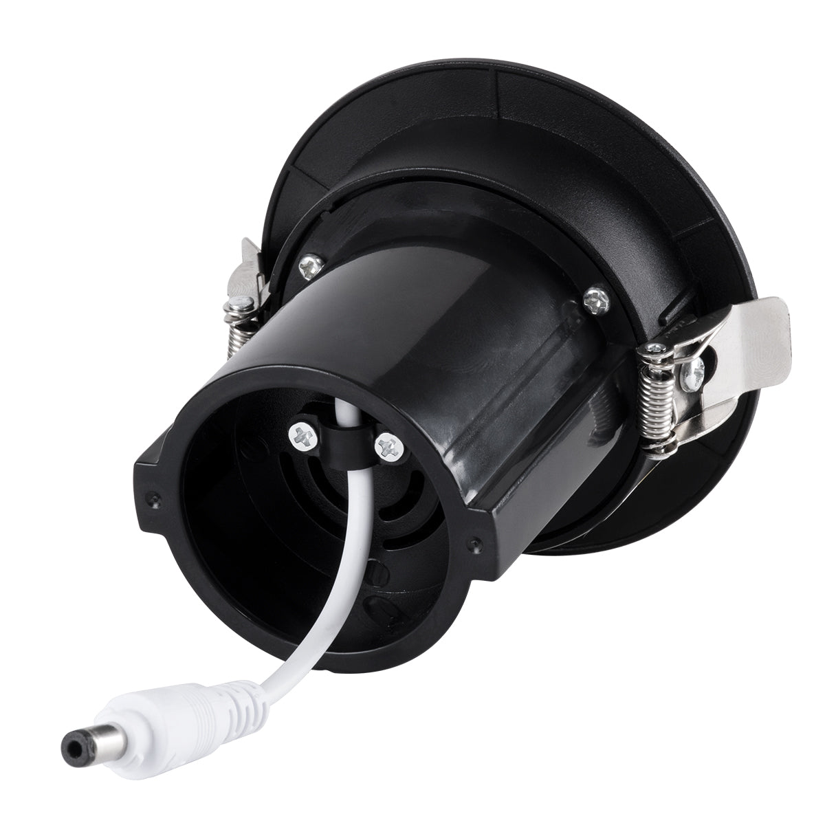 VIRGO-S 60304 Χωνευτό LED Spot Downlight TrimLess Φ9cm 7W 910lm 36° AC 220-240V IP20 Φ9cm x Υ9cm - Στρόγγυλο - Μαύρο - Φυσικό Λευκό 4500K - Bridgelux COB