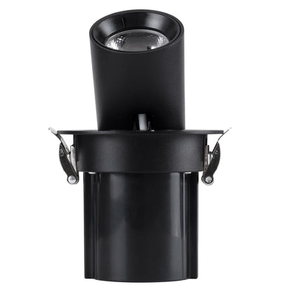 VIRGO-S 60305 Χωνευτό LED Spot Downlight TrimLess Φ9cm 7W 875lm 36° AC 220-240V IP20 Φ9cm x Υ9cm - Στρόγγυλο - Μαύρο - Θερμό Λευκό 2700K - Bridgelux COB