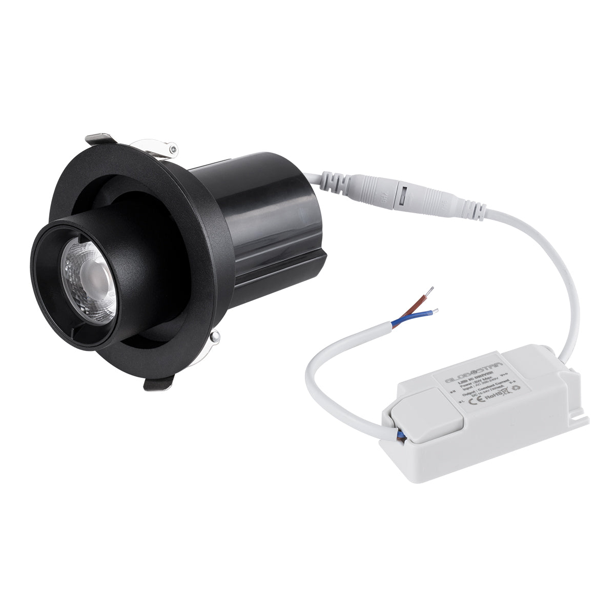 VIRGO-S 60305 Χωνευτό LED Spot Downlight TrimLess Φ9cm 7W 875lm 36° AC 220-240V IP20 Φ9cm x Υ9cm - Στρόγγυλο - Μαύρο - Θερμό Λευκό 2700K - Bridgelux COB
