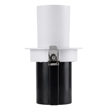 VIRGO-M 60307 Χωνευτό LED Spot Downlight TrimLess Φ11cm 12W 1500lm 36° AC 220-240V IP20 Φ11cm x Υ11.5cm - Στρόγγυλο - Λευκό με Μαύρο Κάτοπτρο - Θερμό Λευκό 2700K - Bridgelux COB