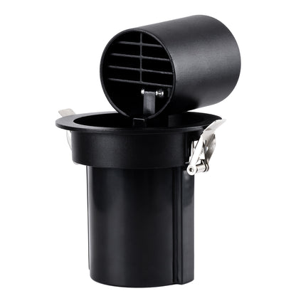 VIRGO-M 60308 Χωνευτό LED Spot Downlight TrimLess Φ11cm 12W 1560lm 36° AC 220-240V IP20 Φ11cm x Υ11.5cm - Στρόγγυλο - Μαύρο - Φυσικό Λευκό 4500K - Bridgelux COB