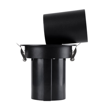 VIRGO-M 60308 Χωνευτό LED Spot Downlight TrimLess Φ11cm 12W 1560lm 36° AC 220-240V IP20 Φ11cm x Υ11.5cm - Στρόγγυλο - Μαύρο - Φυσικό Λευκό 4500K - Bridgelux COB