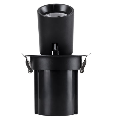 VIRGO-M 60309 Χωνευτό LED Spot Downlight TrimLess Φ11cm 12W 1500lm 36° AC 220-240V IP20 Φ11cm x Υ11.5cm - Στρόγγυλο - Μαύρο - Θερμό Λευκό 2700K - Bridgelux COB