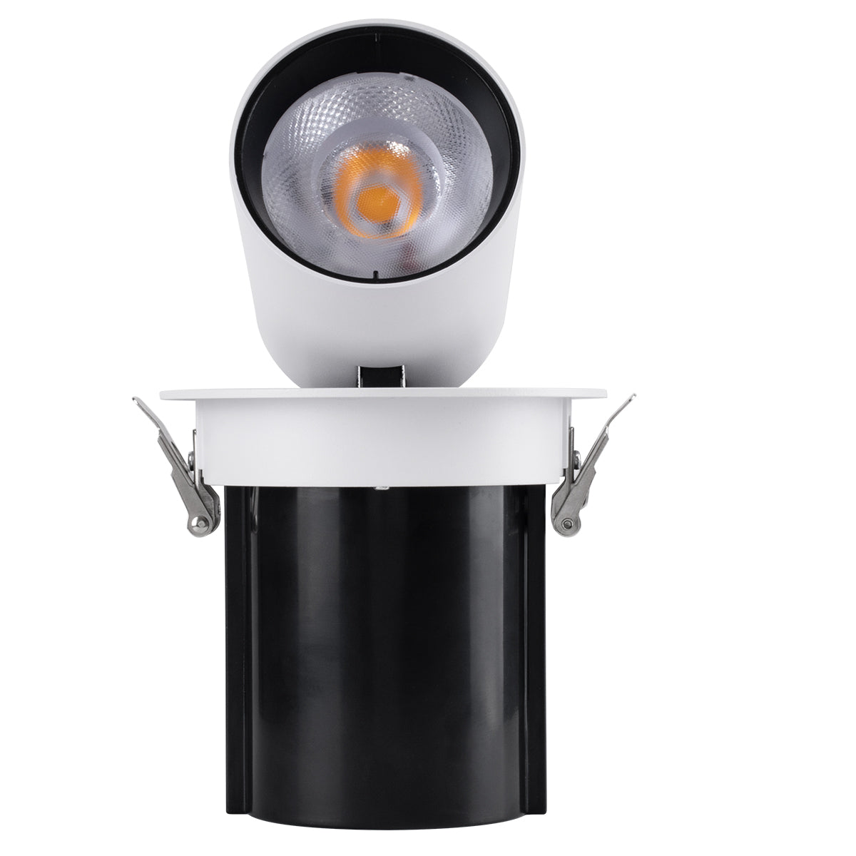 VIRGO-B 60310 Χωνευτό LED Spot Downlight TrimLess Φ13.5cm 20W 2600lm 36° AC 220-240V IP20 Φ13.5cm x Υ14cm - Στρόγγυλο - Λευκό με Μαύρο Κάτοπτρο - Φυσικό Λευκό 4500K - Bridgelux COB