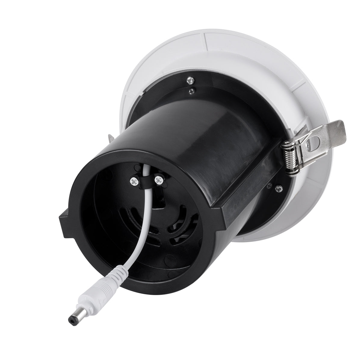 VIRGO-B 60310 Χωνευτό LED Spot Downlight TrimLess Φ13.5cm 20W 2600lm 36° AC 220-240V IP20 Φ13.5cm x Υ14cm - Στρόγγυλο - Λευκό με Μαύρο Κάτοπτρο - Φυσικό Λευκό 4500K - Bridgelux COB