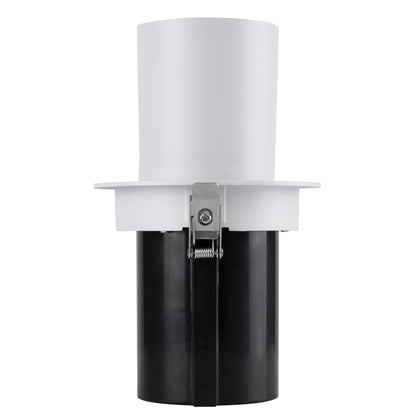 VIRGO-B 60310 Χωνευτό LED Spot Downlight TrimLess Φ13.5cm 20W 2600lm 36° AC 220-240V IP20 Φ13.5cm x Υ14cm - Στρόγγυλο - Λευκό με Μαύρο Κάτοπτρο - Φυσικό Λευκό 4500K - Bridgelux COB