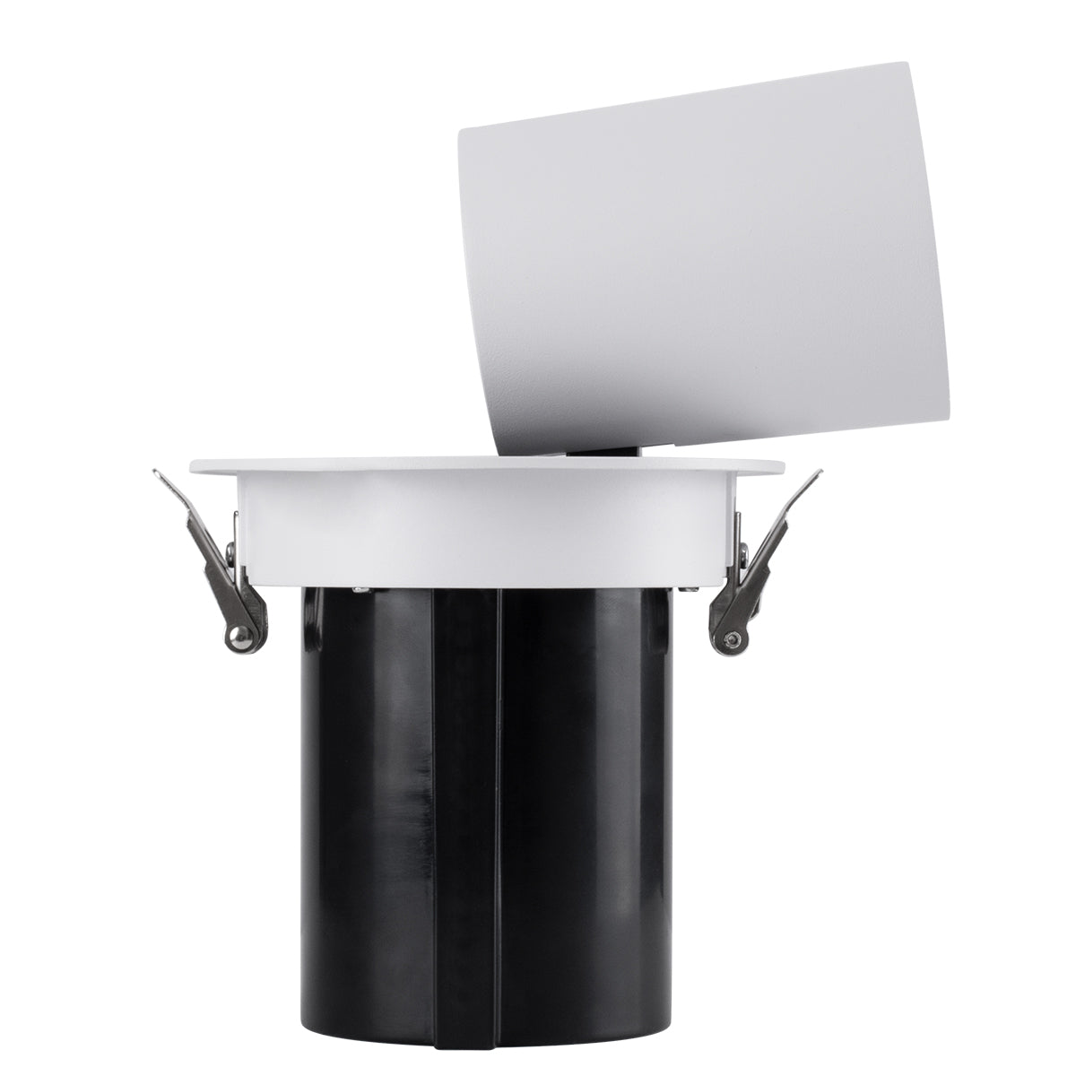 VIRGO-B 60310 Χωνευτό LED Spot Downlight TrimLess Φ13.5cm 20W 2600lm 36° AC 220-240V IP20 Φ13.5cm x Υ14cm - Στρόγγυλο - Λευκό με Μαύρο Κάτοπτρο - Φυσικό Λευκό 4500K - Bridgelux COB