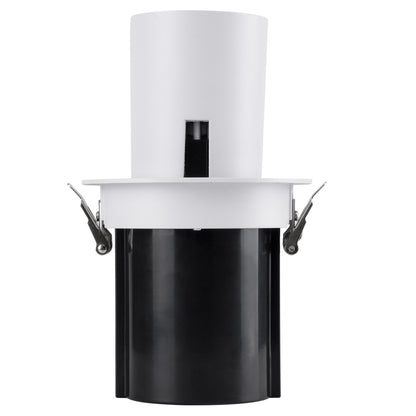 VIRGO-B 60311 Χωνευτό LED Spot Downlight TrimLess Φ13.5cm 20W 2500lm 36° AC 220-240V IP20 Φ13.5cm x Υ14cm - Στρόγγυλο - Λευκό με Μαύρο Κάτοπτρο - Θερμό Λευκό 2700K - Bridgelux COB