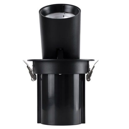 VIRGO-B 60312 Χωνευτό LED Spot Downlight TrimLess Φ13.5cm 20W 2600lm 36° AC 220-240V IP20 Φ13.5cm x Υ14cm - Στρόγγυλο - Μαύρο - Φυσικό Λευκό 4500K - Bridgelux COB