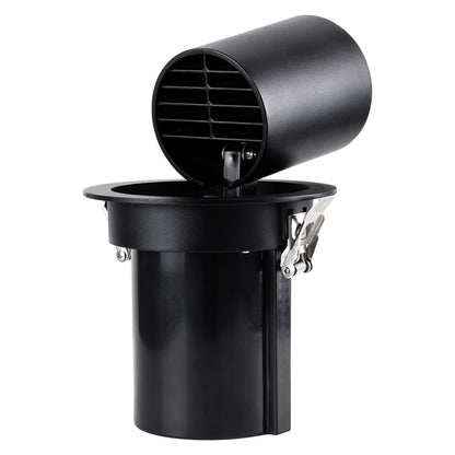 VIRGO-B 60312 Χωνευτό LED Spot Downlight TrimLess Φ13.5cm 20W 2600lm 36° AC 220-240V IP20 Φ13.5cm x Υ14cm - Στρόγγυλο - Μαύρο - Φυσικό Λευκό 4500K - Bridgelux COB