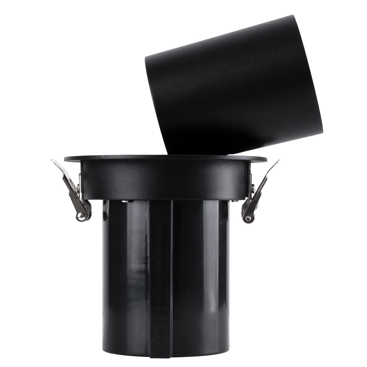 VIRGO-B 60312 Χωνευτό LED Spot Downlight TrimLess Φ13.5cm 20W 2600lm 36° AC 220-240V IP20 Φ13.5cm x Υ14cm - Στρόγγυλο - Μαύρο - Φυσικό Λευκό 4500K - Bridgelux COB