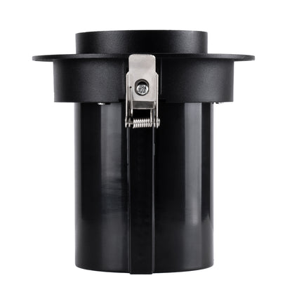 VIRGO-B 60313 Χωνευτό LED Spot Downlight TrimLess Φ13.5cm 20W 2500lm 36° AC 220-240V IP20 Φ13.5cm x Υ14cm - Στρόγγυλο - Μαύρο - Θερμό Λευκό 2700K - Bridgelux COB