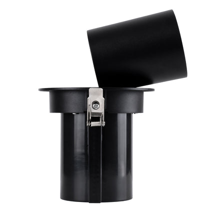 VIRGO-B 60313 Χωνευτό LED Spot Downlight TrimLess Φ13.5cm 20W 2500lm 36° AC 220-240V IP20 Φ13.5cm x Υ14cm - Στρόγγυλο - Μαύρο - Θερμό Λευκό 2700K - Bridgelux COB