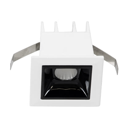 LUMINAR SUPERIOR 60314 Χωνευτό LED Spot Downlight TrimLess 2W 280lm 36° AC 220-240V IP20 Μ4.3 x Π4.3 x Υ4.5cm - Λευκό με Μαύρο Κάτοπτρο - Φυσικό Λευκό 4500K - Bridgelux High Lumen Chip Gen2 - TÜV Certified Driver