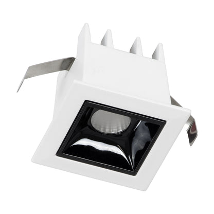 LUMINAR SUPERIOR 60315 Χωνευτό LED Spot Downlight TrimLess 2W 270lm 36° AC 220-240V IP20 Μ4.3 x Π4.3 x Υ4.5cm - Λευκό με Μαύρο Κάτοπτρο - Θερμό Λευκό 2700K - Bridgelux High Lumen Chip Gen2 - TÜV Certified Driver