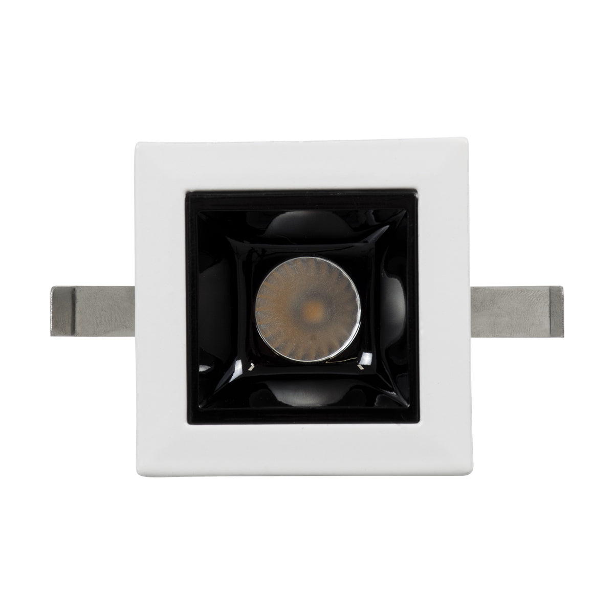 LUMINAR SUPERIOR 60315 Χωνευτό LED Spot Downlight TrimLess 2W 270lm 36° AC 220-240V IP20 Μ4.3 x Π4.3 x Υ4.5cm - Λευκό με Μαύρο Κάτοπτρο - Θερμό Λευκό 2700K - Bridgelux High Lumen Chip Gen2 - TÜV Certified Driver