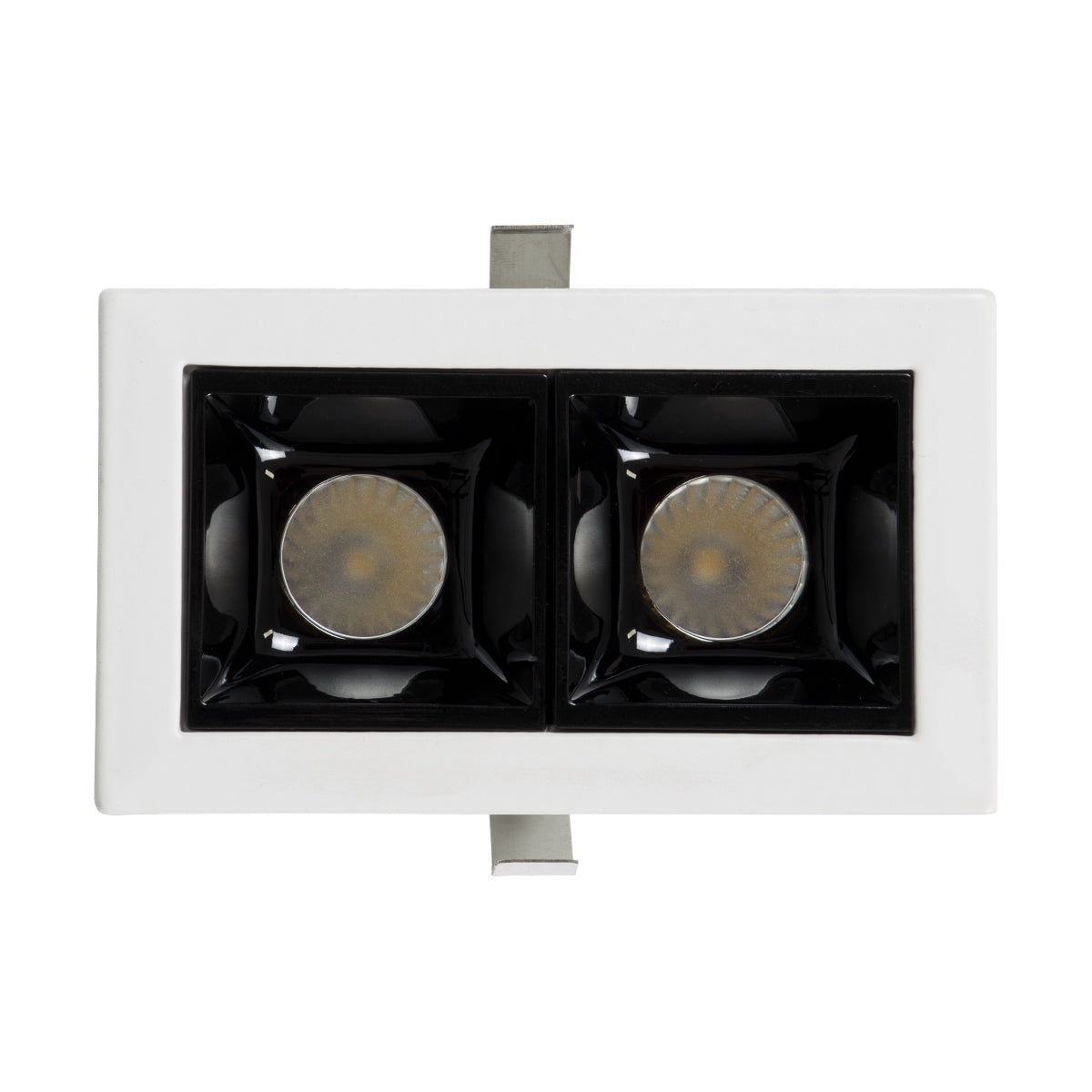 LUMINAR SUPERIOR 60316 Χωνευτό LED Spot Downlight TrimLess 4W 560lm 36° AC 220-240V IP20 Μ7.5 x Π4.3 x Υ4.5cm - Λευκό με Μαύρο Κάτοπτρο - Φυσικό Λευκό 4500K - Bridgelux High Lumen Chip Gen2 - TÜV Certified Driver