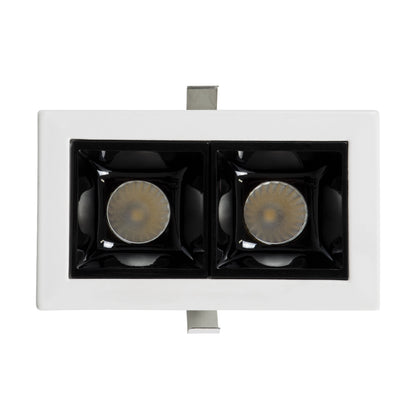 LUMINAR SUPERIOR 60316 Χωνευτό LED Spot Downlight TrimLess 4W 560lm 36° AC 220-240V IP20 Μ7.5 x Π4.3 x Υ4.5cm - Λευκό με Μαύρο Κάτοπτρο - Φυσικό Λευκό 4500K - Bridgelux High Lumen Chip Gen2 - TÜV Certified Driver