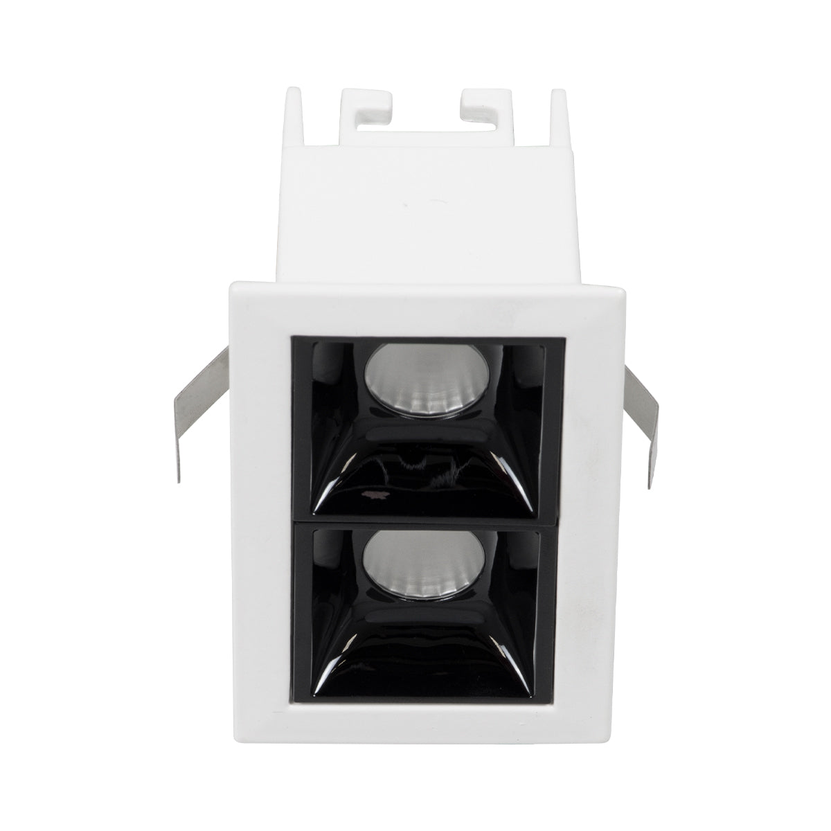 LUMINAR SUPERIOR 60316 Χωνευτό LED Spot Downlight TrimLess 4W 560lm 36° AC 220-240V IP20 Μ7.5 x Π4.3 x Υ4.5cm - Λευκό με Μαύρο Κάτοπτρο - Φυσικό Λευκό 4500K - Bridgelux High Lumen Chip Gen2 - TÜV Certified Driver