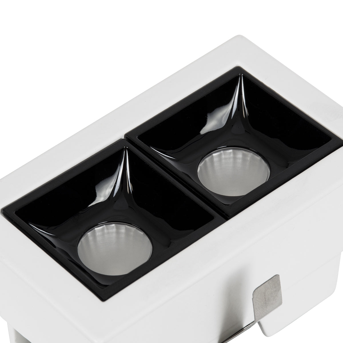 LUMINAR SUPERIOR 60316 Χωνευτό LED Spot Downlight TrimLess 4W 560lm 36° AC 220-240V IP20 Μ7.5 x Π4.3 x Υ4.5cm - Λευκό με Μαύρο Κάτοπτρο - Φυσικό Λευκό 4500K - Bridgelux High Lumen Chip Gen2 - TÜV Certified Driver