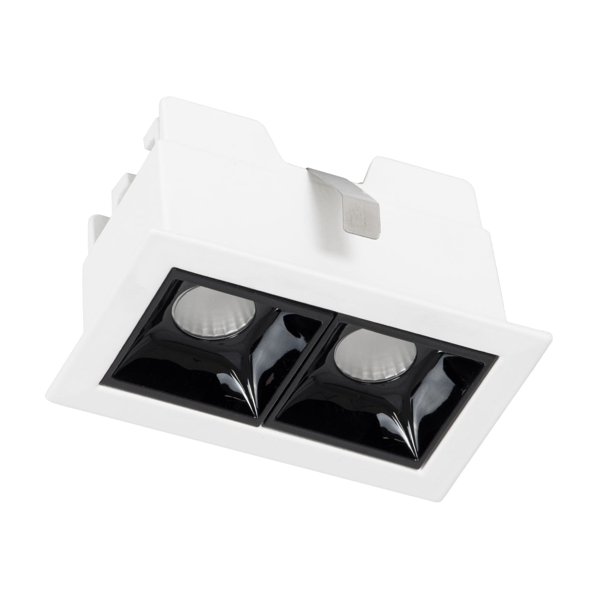 LUMINAR SUPERIOR 60317 Χωνευτό LED Spot Downlight TrimLess 4W 540lm 36° AC 220-240V IP20 Μ7.5 x Π4.3 x Υ4.5cm - Λευκό με Μαύρο Κάτοπτρο - Θερμό Λευκό 2700K - Bridgelux High Lumen Chip Gen2 - TÜV Certified Driver