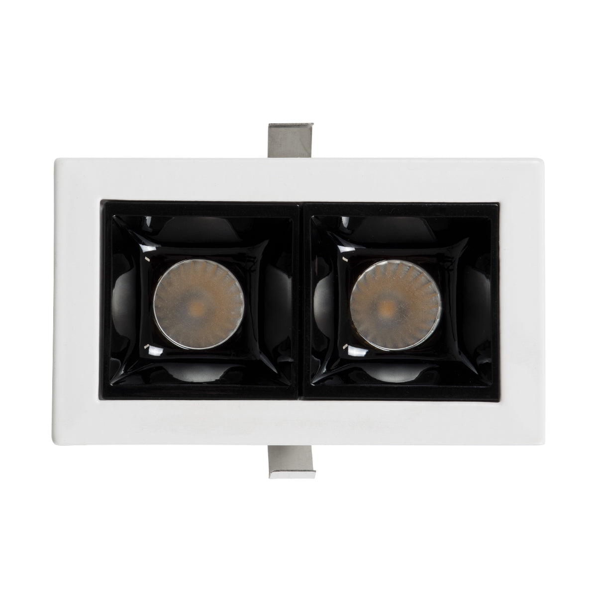 LUMINAR SUPERIOR 60317 Χωνευτό LED Spot Downlight TrimLess 4W 540lm 36° AC 220-240V IP20 Μ7.5 x Π4.3 x Υ4.5cm - Λευκό με Μαύρο Κάτοπτρο - Θερμό Λευκό 2700K - Bridgelux High Lumen Chip Gen2 - TÜV Certified Driver