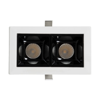 LUMINAR SUPERIOR 60317 Χωνευτό LED Spot Downlight TrimLess 4W 540lm 36° AC 220-240V IP20 Μ7.5 x Π4.3 x Υ4.5cm - Λευκό με Μαύρο Κάτοπτρο - Θερμό Λευκό 2700K - Bridgelux High Lumen Chip Gen2 - TÜV Certified Driver