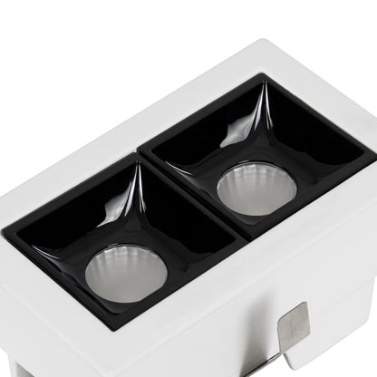 LUMINAR SUPERIOR 60317 Χωνευτό LED Spot Downlight TrimLess 4W 540lm 36° AC 220-240V IP20 Μ7.5 x Π4.3 x Υ4.5cm - Λευκό με Μαύρο Κάτοπτρο - Θερμό Λευκό 2700K - Bridgelux High Lumen Chip Gen2 - TÜV Certified Driver