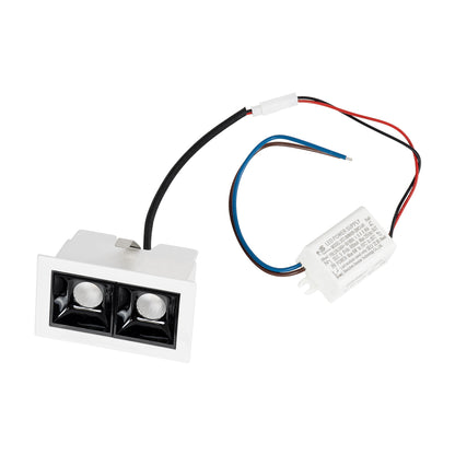 LUMINAR SUPERIOR 60317 Χωνευτό LED Spot Downlight TrimLess 4W 540lm 36° AC 220-240V IP20 Μ7.5 x Π4.3 x Υ4.5cm - Λευκό με Μαύρο Κάτοπτρο - Θερμό Λευκό 2700K - Bridgelux High Lumen Chip Gen2 - TÜV Certified Driver