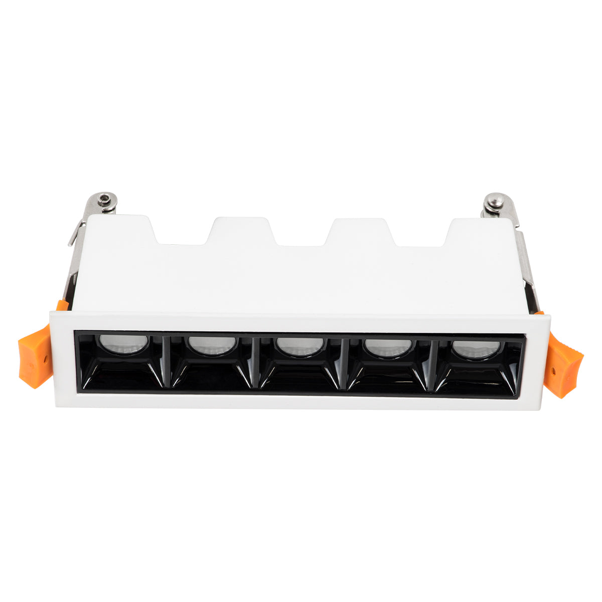 LUMINAR SUPERIOR 60318 Χωνευτό LED Spot Downlight TrimLess 10W 1400lm 36° AC 220-240V IP20 Μ14.8 x Π4.3 x Υ4.5cm - Λευκό με Μαύρο Κάτοπτρο - Φυσικό Λευκό 4500K - Bridgelux High Lumen Chip Gen2 - TÜV Certified Driver