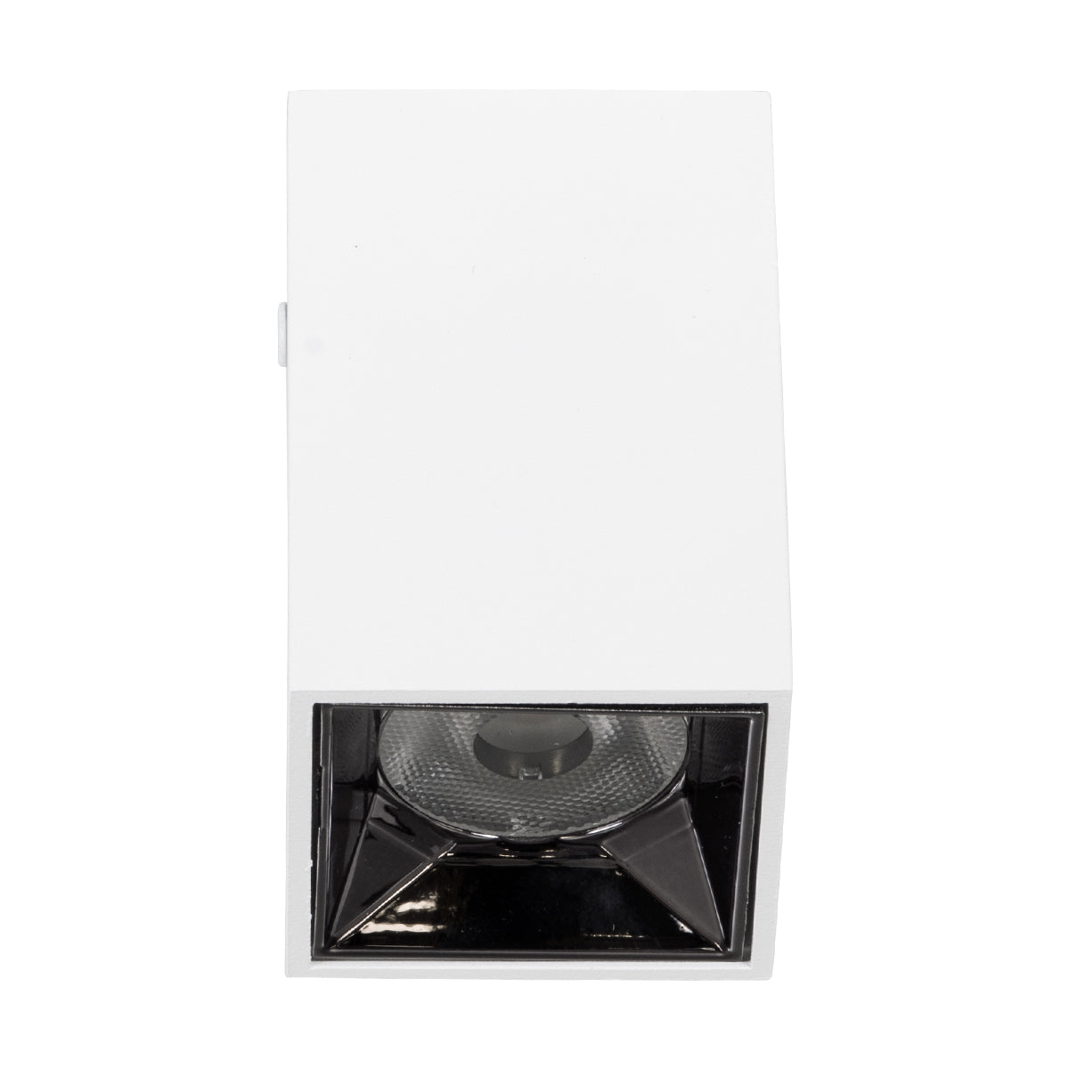 LUMINAR SUPERIOR 60323 Επιφανειακό LED Spot Downlight TrimLess 3W 405lm 36° AC 220-240V IP20 Μ4.2 x Π4.2 x Υ6.6cm - Λευκό με Κάτοπτρο Χρωμίου - Θερμό Λευκό 2700K - Bridgelux High Lumen Chip Gen2 - TÜV Certified Driver