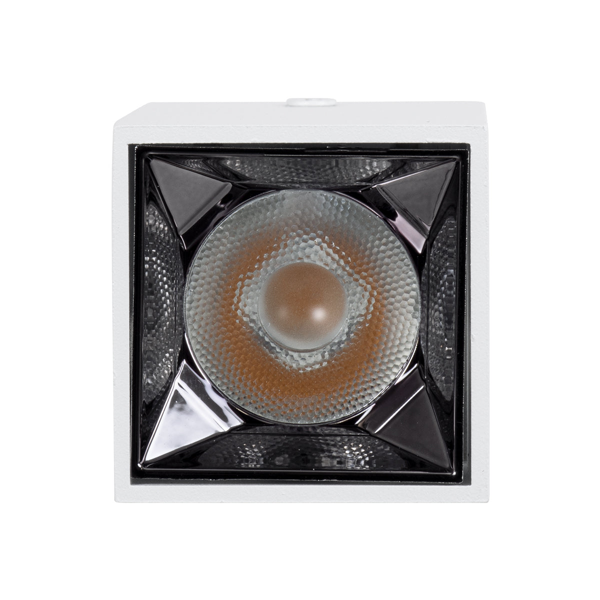 LUMINAR SUPERIOR 60323 Επιφανειακό LED Spot Downlight TrimLess 3W 405lm 36° AC 220-240V IP20 Μ4.2 x Π4.2 x Υ6.6cm - Λευκό με Κάτοπτρο Χρωμίου - Θερμό Λευκό 2700K - Bridgelux High Lumen Chip Gen2 - TÜV Certified Driver