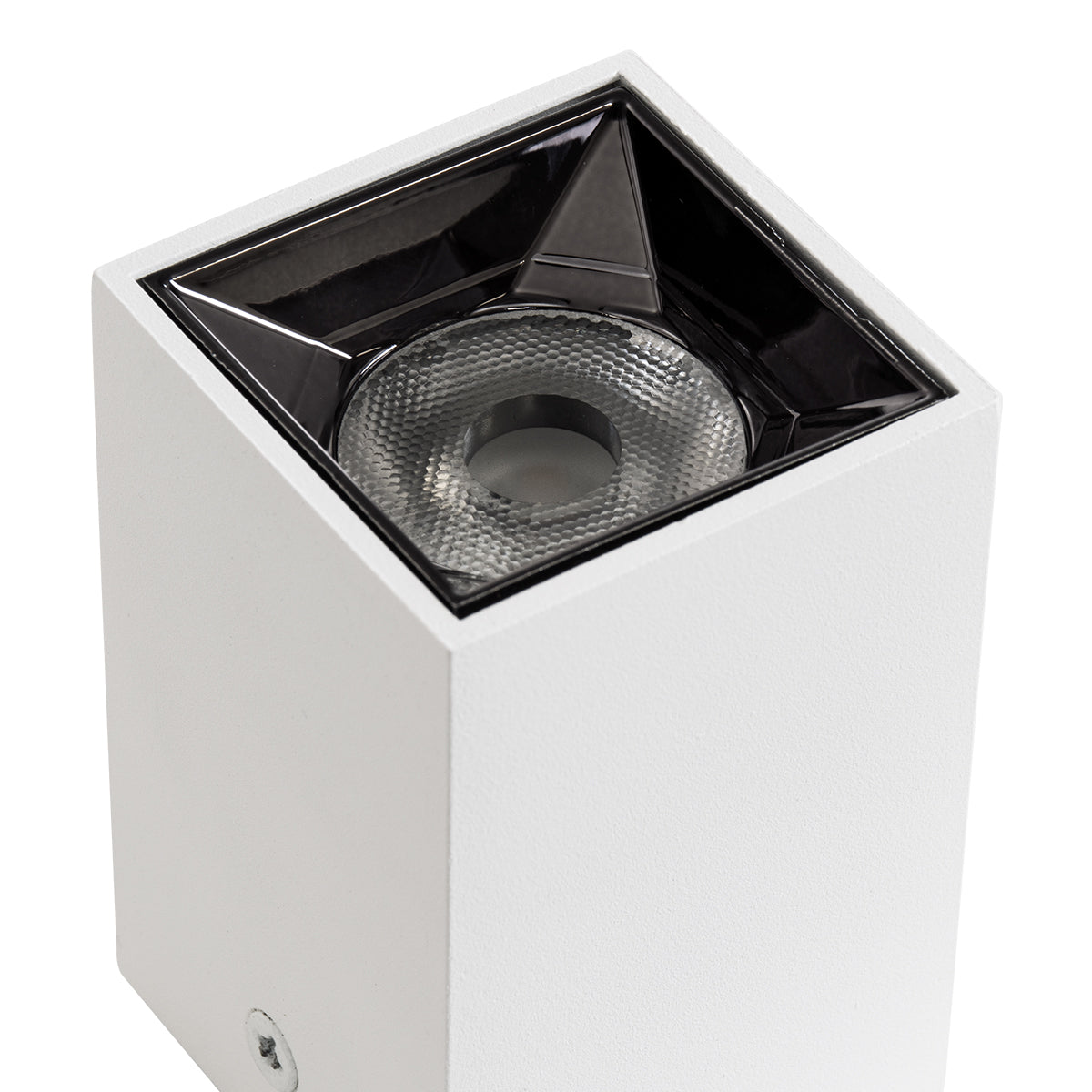 LUMINAR SUPERIOR 60323 Επιφανειακό LED Spot Downlight TrimLess 3W 405lm 36° AC 220-240V IP20 Μ4.2 x Π4.2 x Υ6.6cm - Λευκό με Κάτοπτρο Χρωμίου - Θερμό Λευκό 2700K - Bridgelux High Lumen Chip Gen2 - TÜV Certified Driver