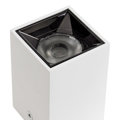 LUMINAR SUPERIOR 60323 Επιφανειακό LED Spot Downlight TrimLess 3W 405lm 36° AC 220-240V IP20 Μ4.2 x Π4.2 x Υ6.6cm - Λευκό με Κάτοπτρο Χρωμίου - Θερμό Λευκό 2700K - Bridgelux High Lumen Chip Gen2 - TÜV Certified Driver