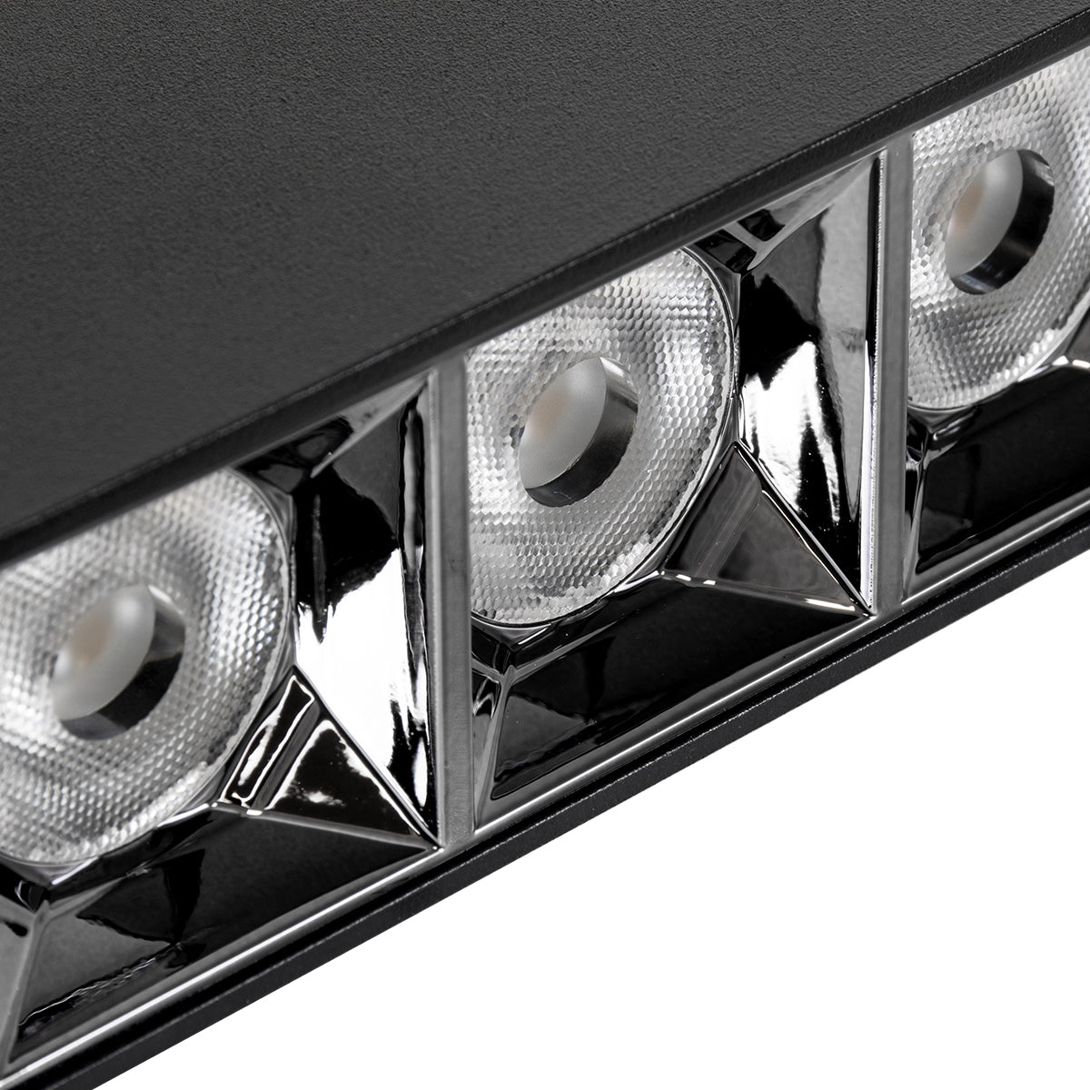 LUMINAR SUPERIOR 60324 Επιφανειακό LED Spot Downlight TrimLess 12W 1680lm 36° AC 220-240V IP20 Μ11.8 x Π4.2 x Υ6.6cm - Μαύρο με Κάτοπτρο Χρωμίου - Φυσικό Λευκό 4500K - Bridgelux High Lumen Chip Gen2 - TÜV Certified Driver