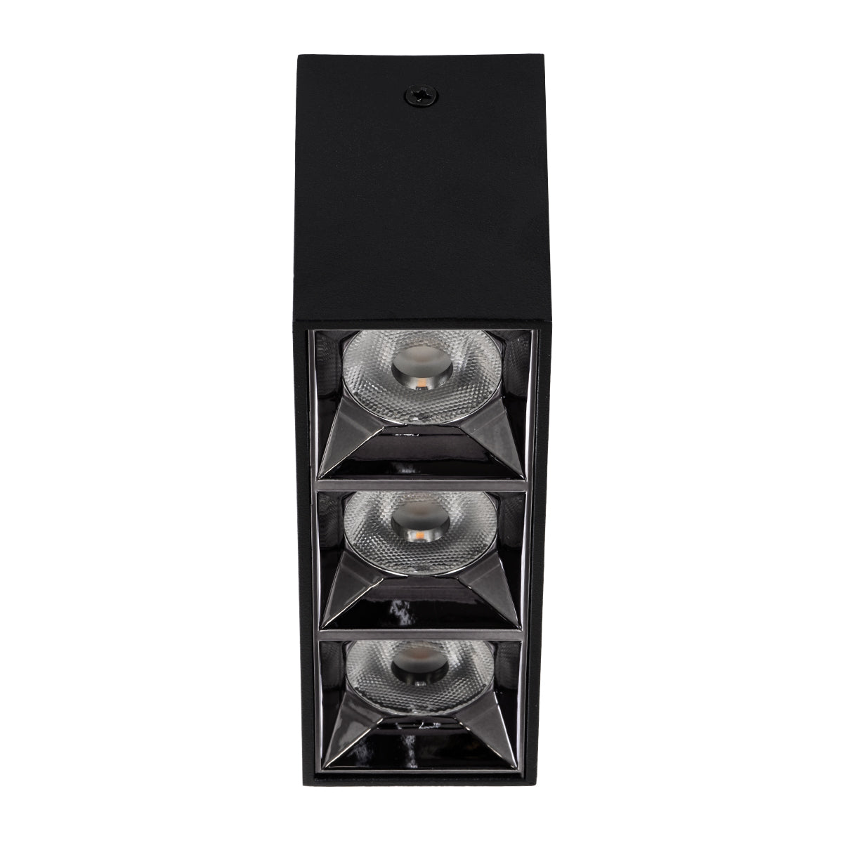 LUMINAR SUPERIOR 60325 Επιφανειακό LED Spot Downlight TrimLess 12W 1620lm 36° AC 220-240V IP20 Μ11.8 x Π4.2 x Υ6.6cm - Μαύρο με Κάτοπτρο Χρωμίου - Θερμό Λευκό 2700K - Bridgelux High Lumen Chip Gen2 - TÜV Certified Driver