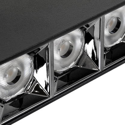 LUMINAR SUPERIOR 60325 Επιφανειακό LED Spot Downlight TrimLess 12W 1620lm 36° AC 220-240V IP20 Μ11.8 x Π4.2 x Υ6.6cm - Μαύρο με Κάτοπτρο Χρωμίου - Θερμό Λευκό 2700K - Bridgelux High Lumen Chip Gen2 - TÜV Certified Driver