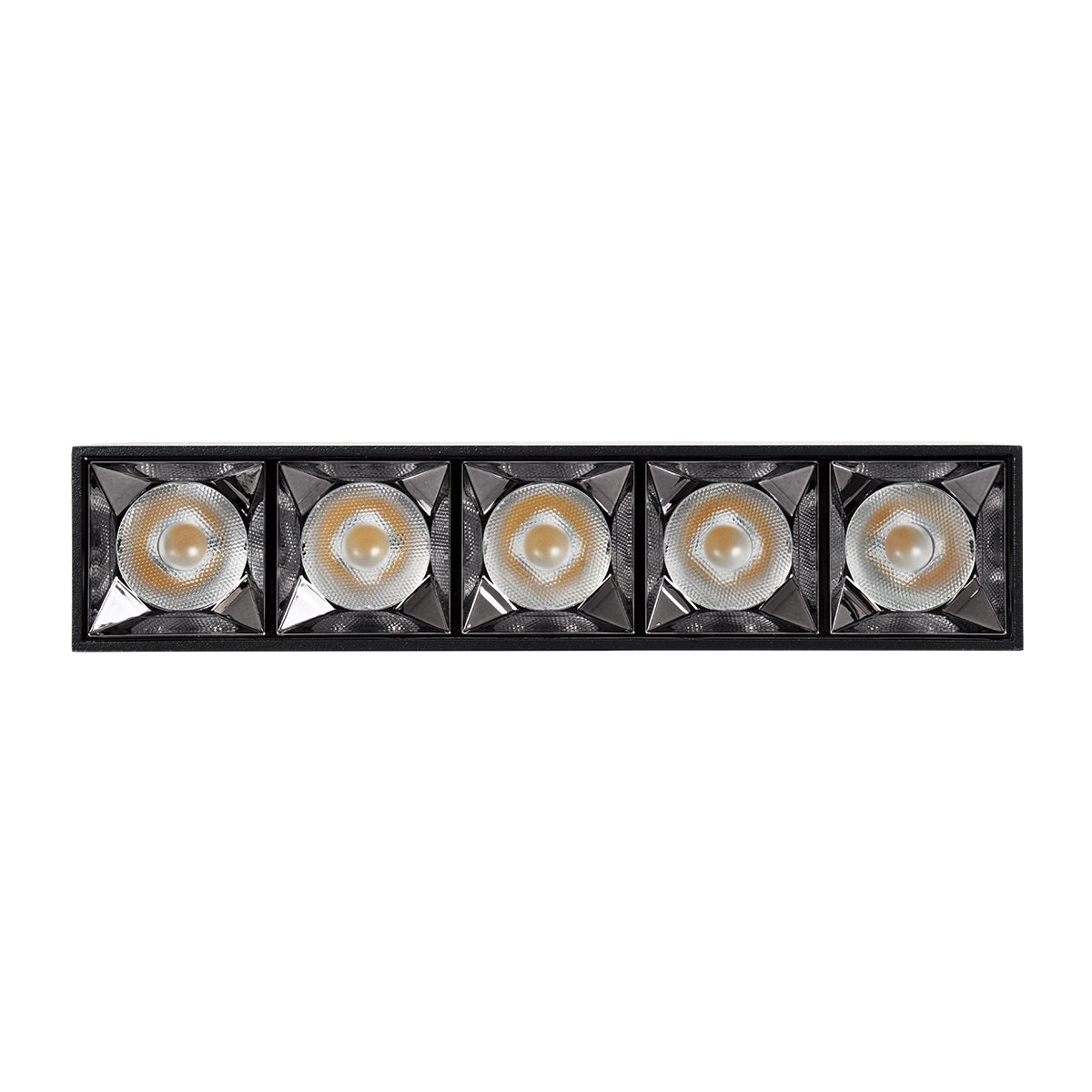 LUMINAR SUPERIOR 60328 Επιφανειακό LED Spot Downlight TrimLess 20W 2800lm 36° AC 220-240V IP20 Μ19.5 x Π4.2 x Υ6.6cm - Μαύρο με Κάτοπτρο Χρωμίου - Φυσικό Λευκό 4500K - Bridgelux High Lumen Chip Gen2 - TÜV Certified Driver