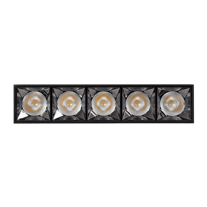 LUMINAR SUPERIOR 60328 Επιφανειακό LED Spot Downlight TrimLess 20W 2800lm 36° AC 220-240V IP20 Μ19.5 x Π4.2 x Υ6.6cm - Μαύρο με Κάτοπτρο Χρωμίου - Φυσικό Λευκό 4500K - Bridgelux High Lumen Chip Gen2 - TÜV Certified Driver