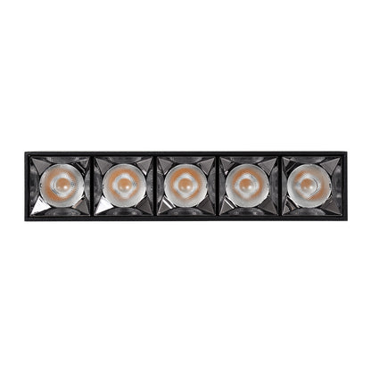 LUMINAR SUPERIOR 60329 Επιφανειακό LED Spot Downlight TrimLess 20W 2700lm 36° AC 220-240V IP20 Μ19.5 x Π4.2 x Υ6.6cm - Μαύρο με Κάτοπτρο Χρωμίου - Θερμό Λευκό 2700K - Bridgelux High Lumen Chip Gen2 - TÜV Certified Driver